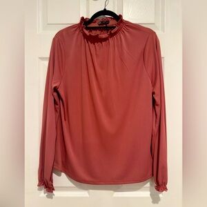 Zara long sleeve ruffle blouse